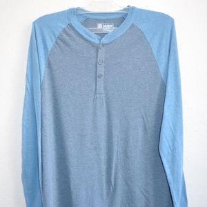 SOLD - LuLaRoe Mens Mark Henley Shirt Blue Gray XL